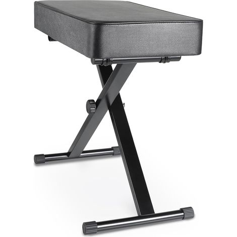 TLGREEN Tabouret Piano Reglable en Hauteur 50-52-54-56CM, Banc Piano avec Coussin en PU de 8CM, Banquette Piano Pliable, Siege Piano en Forme de X, Chaise Piano Tabouret de Piano Capacité Portante 100 (1/5)