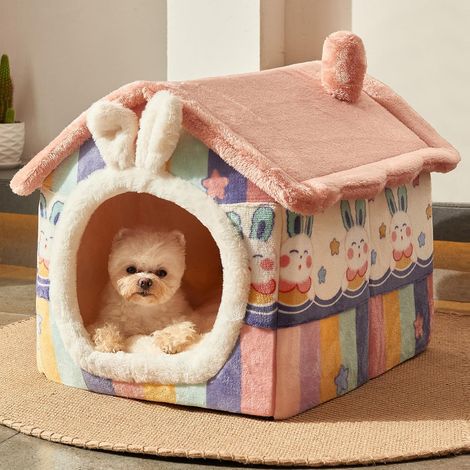 Indoor Dog House with Rabbit Ears, Dog Kennels for Cats and Puppies (1/5)
