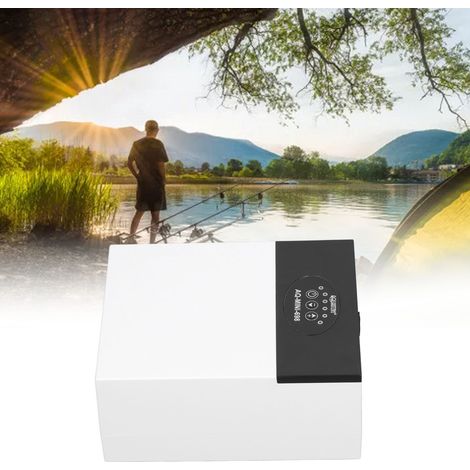 Pompe à air 12 W pour aquarium (AC/DC), pompe à air USB, batterie lithium double usage 5 V, idéale pour la pêche en extérieur, petite et portable, ultra-silencieuse (1/5)