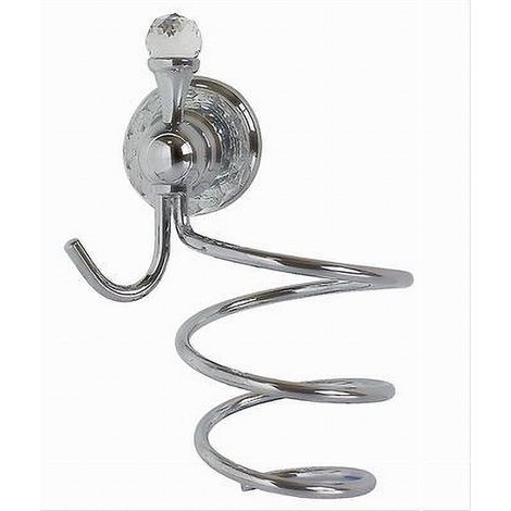 Cleafe - Porta Phon Asciugacapelli Supporto Montaggio A Parete Arredo Bagno Crystal 52833 - (1/3)