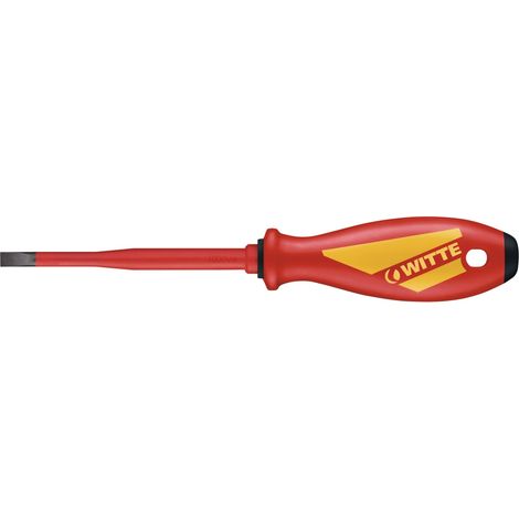 MAXX VDE Slim Isolierter Schlitzschraubendreher mit reduzierter Stange (40x100 mm)  Witte 53904