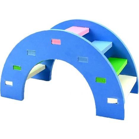 Pont pour hamster, jouet à mâcher, jouet à mâcher, accessoires de cage, échelle tunnel en bois pour cochon d'Inde, chinchilla, gerbilles, lapins, perroquets, hamsters syriens. (1/5)
