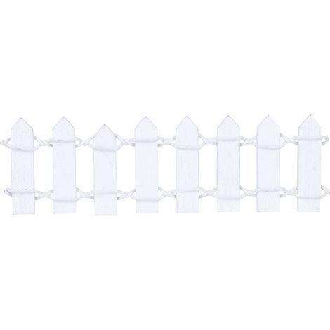 Clôture blanche en bois décorative pour jardin, accessoire de fée, pots de plantes, ornement paysager (1/5)