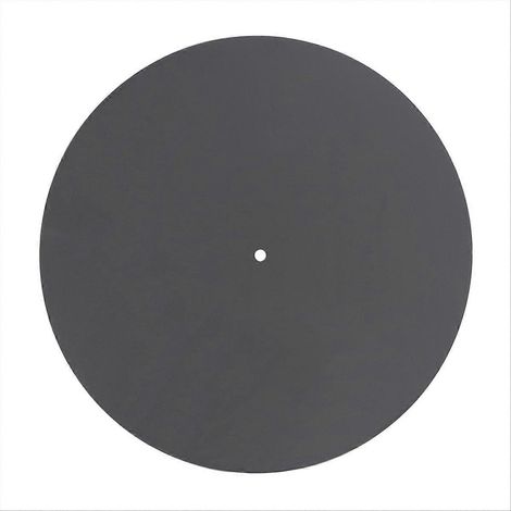 12-Zoll-Plattenspielermatte aus Acryl-Vinyl, schwarz, Hi-Fi-Zubehör, rutschfest, kompatibel mit 33- und 45-U/min-Schallplatten, elegantes Design, 1 Stück (1/5)