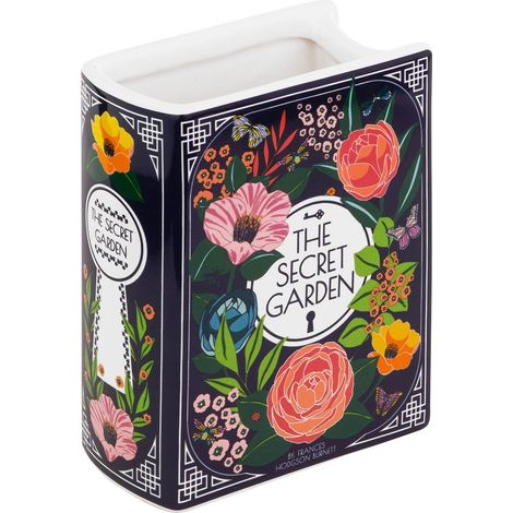 Petit Vase décoratif en Forme de Livre, vases en céramique pour décoration d'intérieur, Jolie bibliothèque, Vase Unique pour Les Amateurs de Livres, Jardin Secret (1/5)