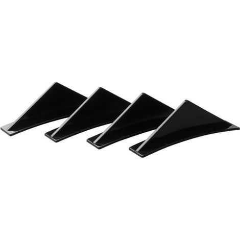 4 Pcs Diffuseur De Spoiler De Pare-Chocs Arrière, Aileron De Pare-Chocs Arrière avec Vis, Pare-Chocs Requin Becquet Arrière, Anti-Usure Châssis Décoration Aileron Voiture(Noir/Courbe) (1/4)