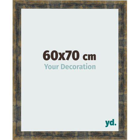 yd. - Cadre photo 60x70 - Bleu Or Melange - MDF - Pisa (1/5)