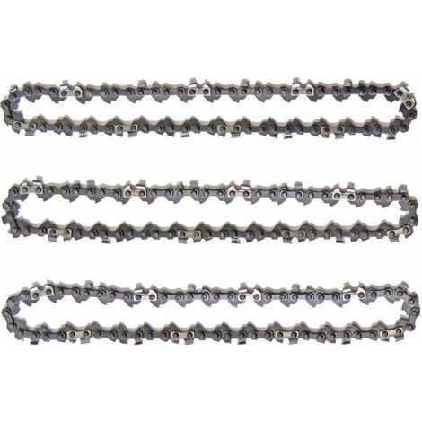 Lot De 3 Chaînes Pour Élagueuse Sur Perche 10 Pouces 25 Cm 40 Maillons Faible Rebond Compatibles Avec Plusieurs Marques (1/4)