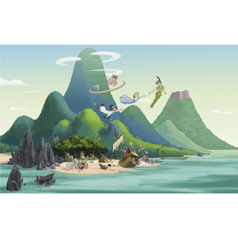 Komar Wandtapete - Disney Peter Pan And the Lost Boys - 250 x 400 cm - Vlies - für Kinderzimmer (1/2)