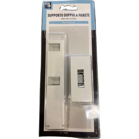 SUPPORTO A PARETE DOPPIO PIATTO COL.BIANCO CM.8-14