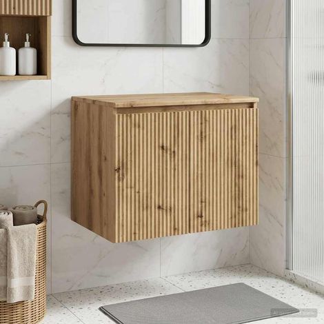 Mueble de baño montado en la pared Roble Artesanal