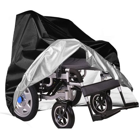 AIDUCHO Housse De Protection Pour Fauteuil Roulant Électrique, Protection De Stockage Étanche Pour Fauteuil Roulant Manuel, Housse De Pluie Extérieure Anti-Poussière 100x75x100cm(Le Noir) (1/5)