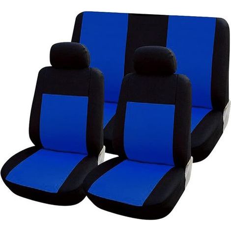Set of 6 Universal Car Seat Covers, Synthetic Stretch Fabric, Front and Rear Protection, Airbag Compatible (1/5)