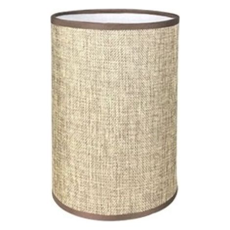Abat-jour cylindrique en lin naturel fait à la main – Tissu doux – Diamètre 14 cm, hauteur 20 cm – Pour lampes E27 – Ambiance chaleureuse