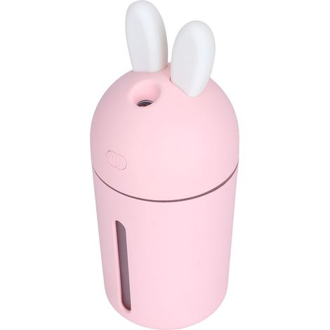 Mini-Luftbefeuchter (200 ml) mit 3-Stunden-Timer, Nachtlicht, USB-Anschluss, Pink, fürs Büro (1/5)