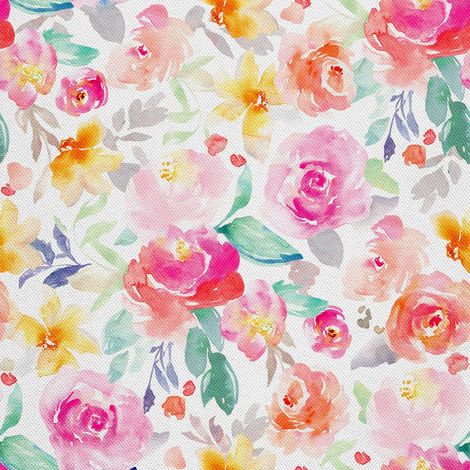 Tela decorativa Oxford para exteriores - Motivo Rosas en acuarela I DX231 (1/5)