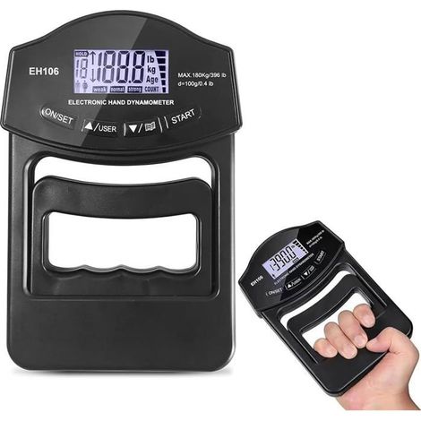 Capteur de puissance numérique manuel 396 lb/180 kg, dynamomètre électronique, écran LED avec câble de chargement USB (1/4)