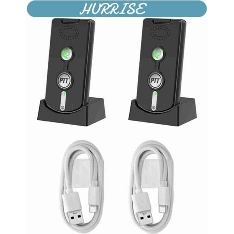 Sonew Interphones sans fil pour la maison 2Pcs Sans Fil De La Voix De L'Interphone De 1000 Mètres bricolage portail Noir 2 pièces (1/5)