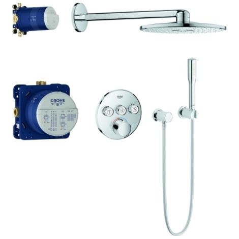 Grohe SmartControl Perfect - Set doccia con miscelatore ad incasso, 31 cm, cromato 34709000
