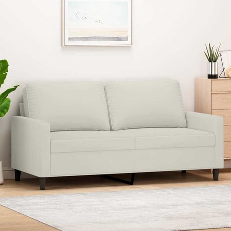 2-Sitzer-Sofa Creme 140 cm Samt