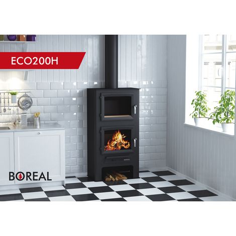 BRICOSOL ESTUFA DE LEÑA CON HORNO BOREAL MODELO ECO 200H (1/4)