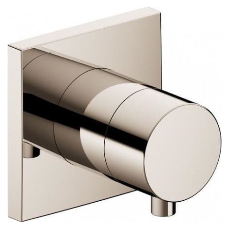 Raccord Keuco IXMO 59541, robinet d'arrêt pour montage encastré DN15, rosette carrée, poignée IXMO Comfort, Coloris: Nickel poli - 59541041002