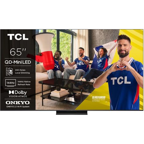 TV TCL 65C69K Pro QD-Mini LED 4K Smart Google TV 144Hz FreeSync Premium Pro 2.1