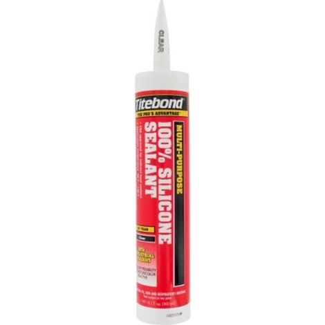 Scellant pour travaux intérieurs et extérieurs Titebond Silicone 300 ml transparent