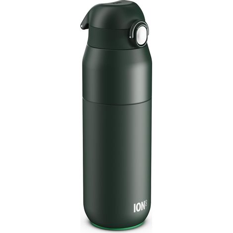Gourde Isotherme 540 ml (18 oz)- Bouteille Étanche en Acier Inoxydable, Couvercle Rabattable, Ouverture à Une Touche, Débit Rapide, Chaud et Froid, Vert Foncé (1/5)