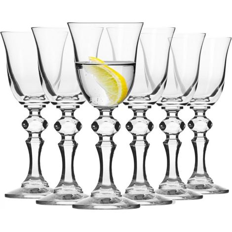 Verres à Vodka, Shots et Liqueurs 60 ml Lot de 6 Collection Krista Cristal Sans Plomb Design Classique et Finition Élégante (1/5)