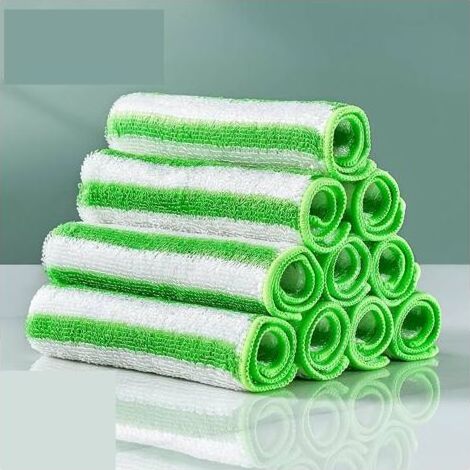 Lot de 10 torchons de cuisine en fibre de bambou, chiffons de nettoyage, chiffons à poussière, essuie-vaisselle absorbants, chiffons de nettoyage réutilisables (1/3)