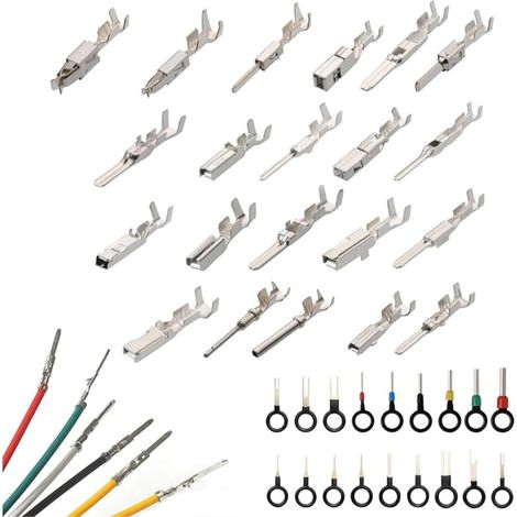 Kit di connettori elettrici per auto da 340 pezzi, cavi di cablaggio con pin maschio per cavi auto, dimensioni da 1 a 3,5 mm (1/4)