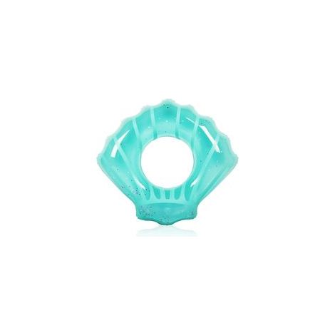 Anneau de natation gonflable en forme de coquillage avec paillettes, pour piscine, fête, enfant, vert – (1/5)