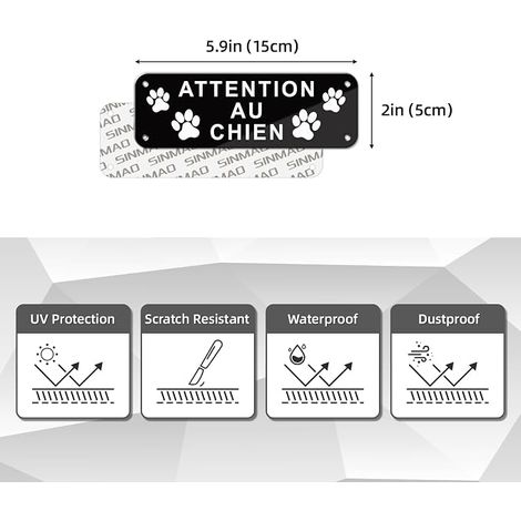 Warning Sign - Aluminium - 150 x 50 mm - Black (1/4)