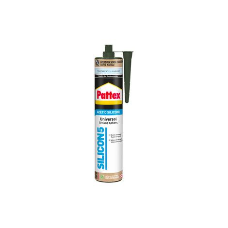 Silicone Sigillante Pattex Cartuccia Pistola Silicon5 Trasparente 280ml Henkel (1/2)