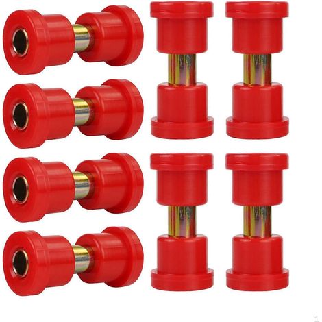 1012303 1015583, Kit de bagues de ressort, Haute performance, Polyuréthane et manchon, pour voiturette de golf, Couleur : rouge (1/4)