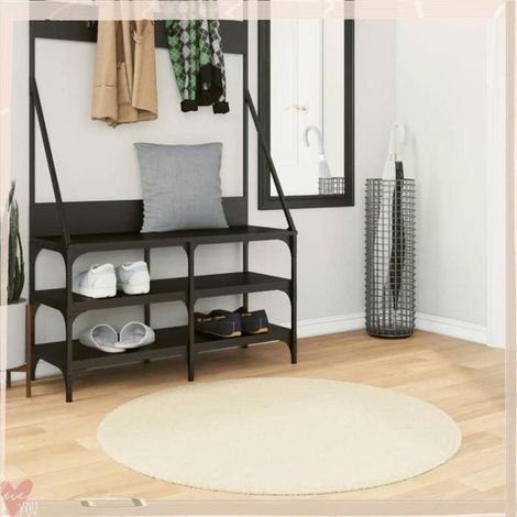 Tapis - VINGVO - HUARTE 375047 - Crème - Ø 100 cm - Lavable machine 30°C (1/5)