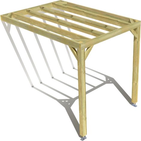Pergola bois • 2m x 3m • adossée • sens profondeur • livraison comprise