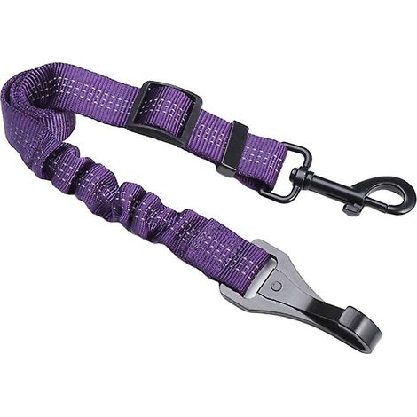 Lot de 2 ceintures de sécurité universelles pour animaux de compagnie en voiture, avec barre de fixation, boucle métallique et attache élastique en nylon. (1/5)