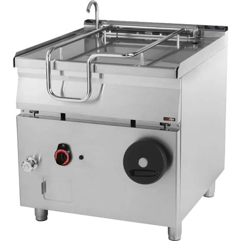 Sauteuse basculante manuelle à gaz 80 l fond en inox REDFOX - BR 90/80 G/N - REDFOX