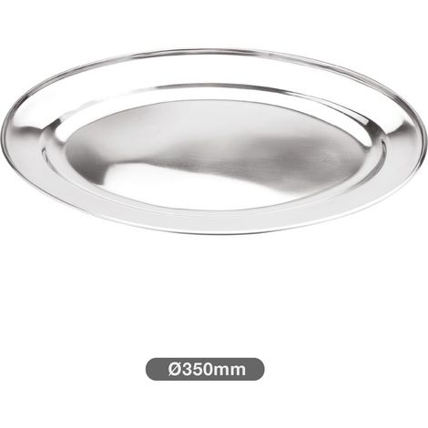 Vassoio ovale da portata, acciaio inox, 30 cm