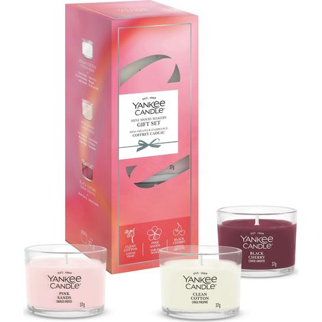 Set regalo Mini Mood Makers set 3 mini candele assortite Yankee Candle