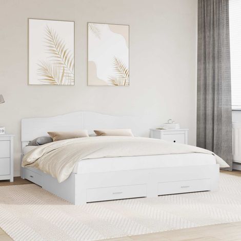 Estructura de cama con cajón 180 x 200 cm Madera de ingeniería