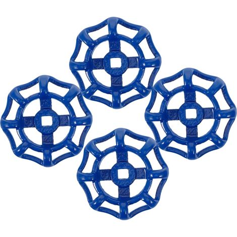 4 pièces Poignée de Vanne Fonte Bleue avec Roue (1/5)