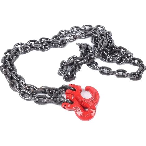 Chaîne de levage, acier allié, diamètre de 8 mm, longueur de 3 m, capacité de charge de 2 T, crochet de chariot élévateur (1/5)
