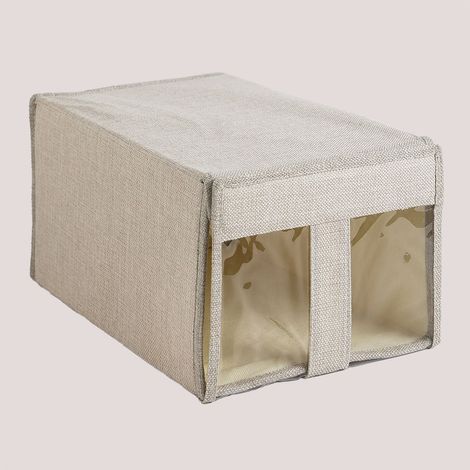 Sklum – Boîte de rangement en coton et polyester 16,5cm x 22,5cm x 34,5cm – Stockage vêtements et accessoires – Design moderne