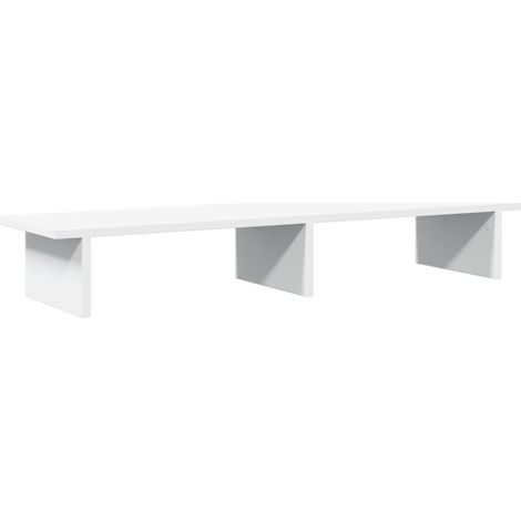 Supporto per monitor mobile da scrivania 100 x 27 x 15 cm legno ingegnerizzato bianco 020044836