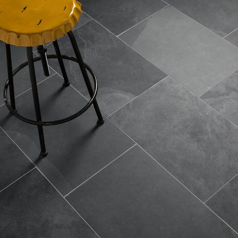 Dallage Ardoise Noire 60x40x1 cm - Intérieur (dalle 60x40 cm soit 0,24 m²) - RO'MA NATURE