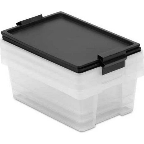 Boîte de rangement Tatay multipurpose storage box 7L empilable couvercle charnière