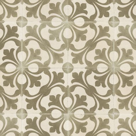 Carrelage Vintage effet Carreau ciment Vert 45x45x0,95 cm Morenca - Sol et mur intérieur (vendu par carton de 1 m²) - RO'MA CARRELAGE